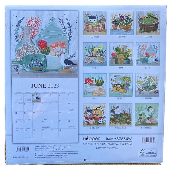 Calendar “It’s A Small World” Sixteen Months Brand New Gorgeous Paintings - Picture 2 of 10